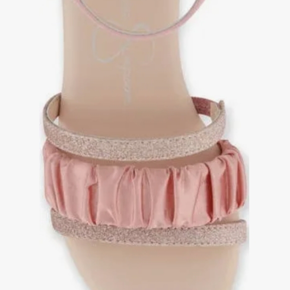 Jessica Simpson Dana Ruche Open Toe Sandals Girls Size 5 - Picture 11 of 13